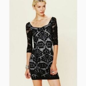 Free People Lace Bodycon Dress XS